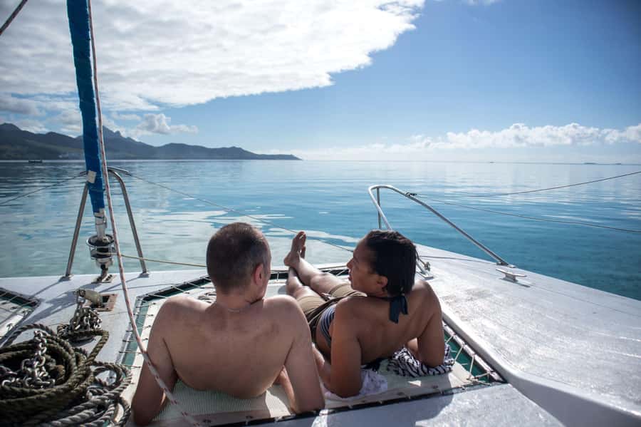 Catamaran Trip to Ile au Cerfs with Lunch and GRSE waterfall - Snorkeling in the clear lagoon