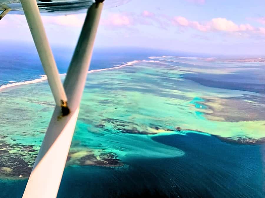 East Coast Mauritius Private Scenic Seaplane Tour - Île aux Cerfs from the air