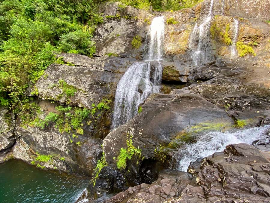 From Quatre Cocos: Tamarind Falls Hiking Day Trip - Walking into Tamarind Falls