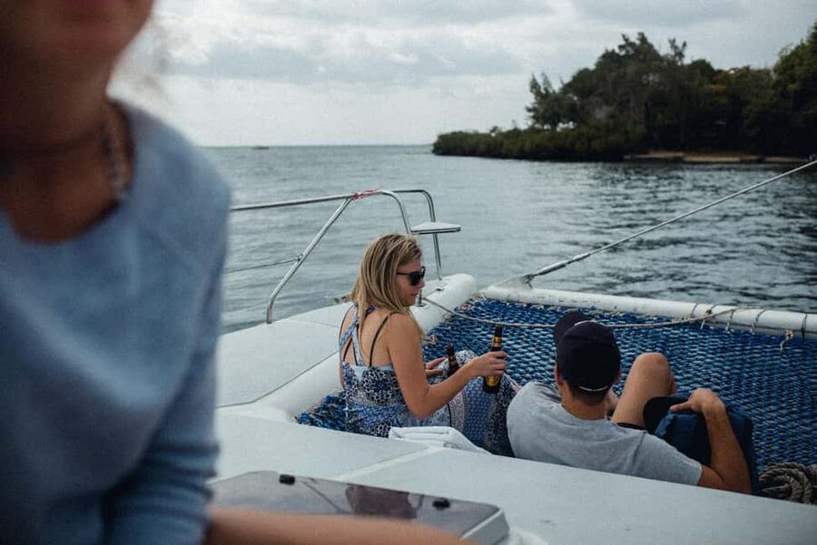 Full-day Catamaran Cruise to Ile aux Cerfs with Lunch - The early speedboat ride to Grand River South East Waterfall