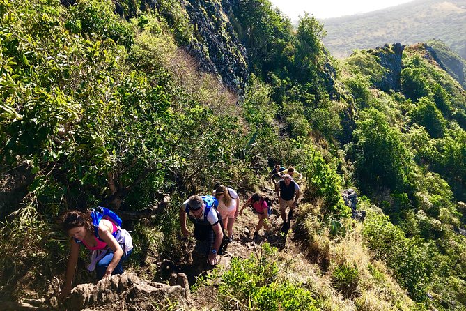 Hiking and Climbing UNESCO Le Morne Brabant - Sunrise colors over the two lagoons