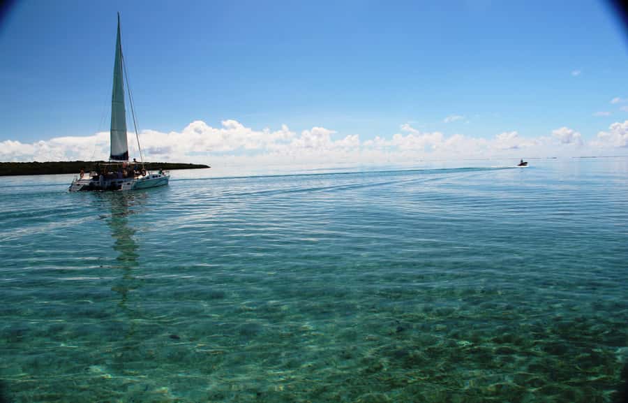 Ile aux Cerfs: The very best day by catamaran. - The fishing village and the long return across the coast