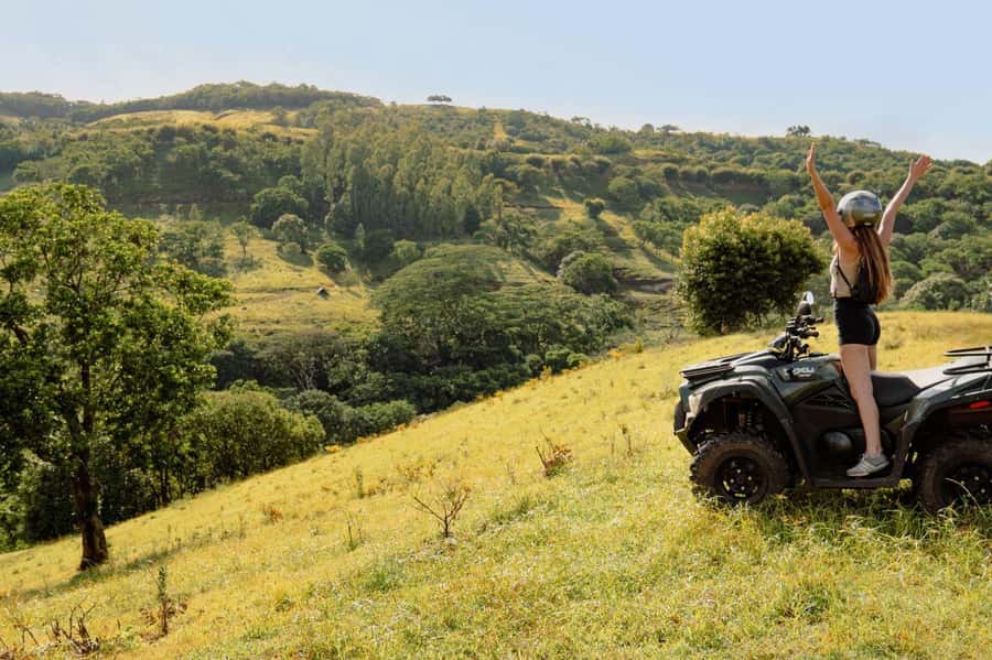Mauritius: Bel Ombre Nature Reserve Quad Bike Tour - The waterfall stop and a cold-water choice