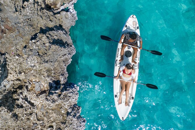 Mauritius Guided Kayak Experience to Benitiers Island - Paddling out from Le Morne at 6:50 am