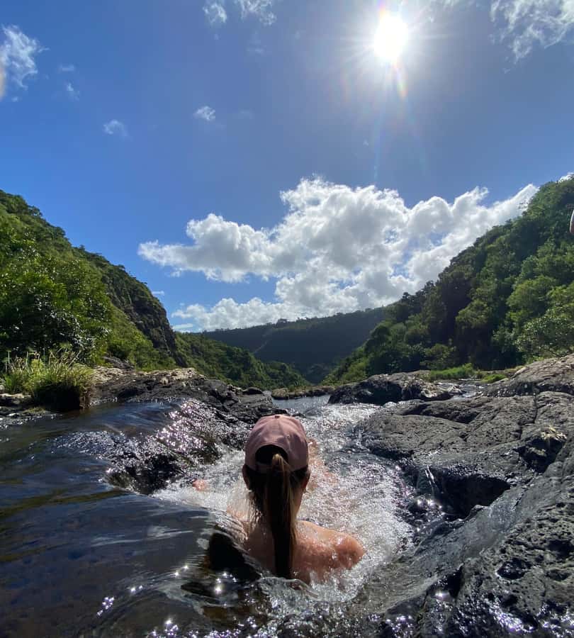Mauritius Natirel : 7 cascades valley waterfall discovery - Five waterfalls, then views toward seven