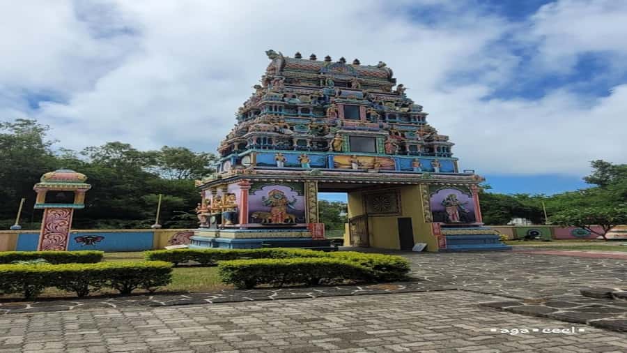 Mauritius: Northern Tour w/Port Louis Market, Temple & Beach - A Tamil temple and the red church at Cap Malheureux