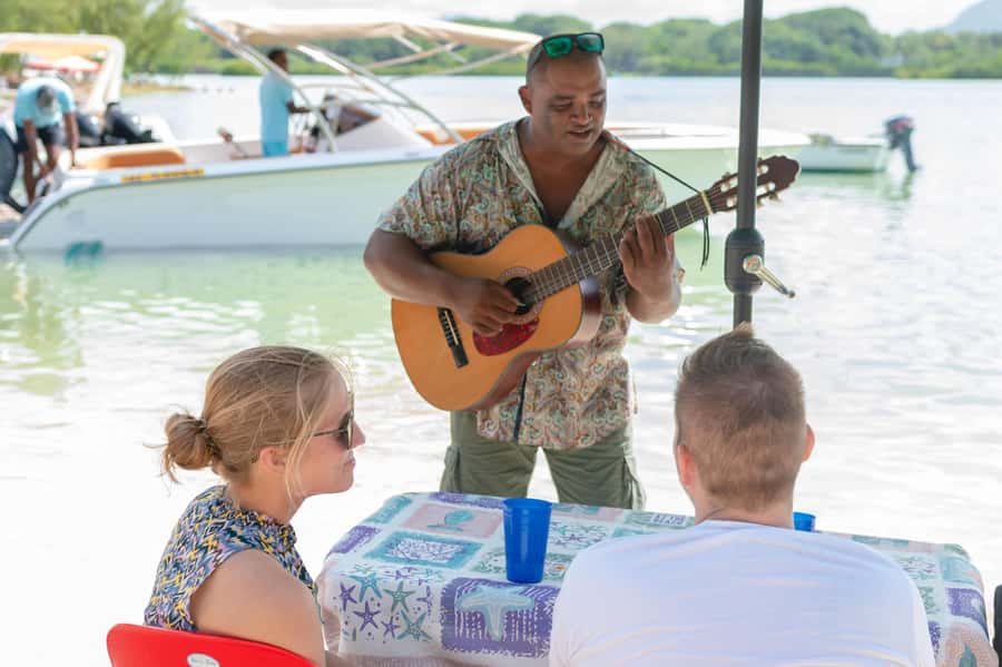 Mauritius: Speedboat Ile aux Cerfs, GRSE Waterfall, BBQ, Bar - Optional parasailing, tube rides, and snorkeling caution