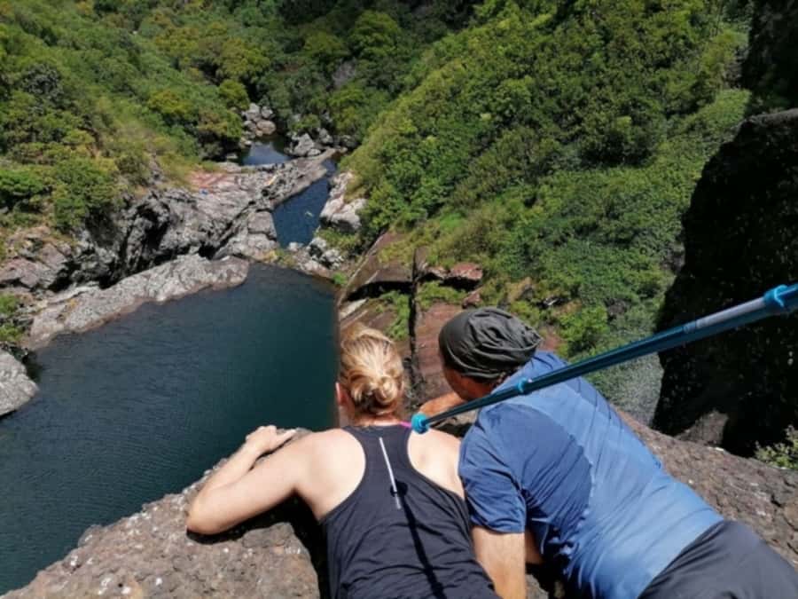 Mauritius: Tamarind Falls Guided Hike with Swim and Lunch - The middle cascades and natural pools