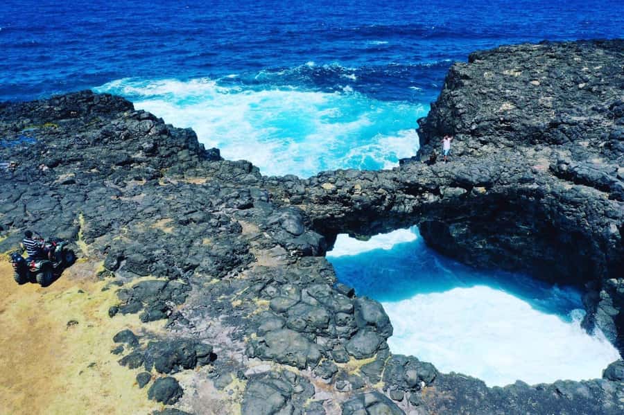 South of Mauritius: Quad Bike Tour - A beach stop at La Cambuse