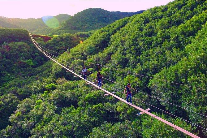 Vallé Advenature Park, South Mauritius - The Nepalese Bridge and mountain sledding
