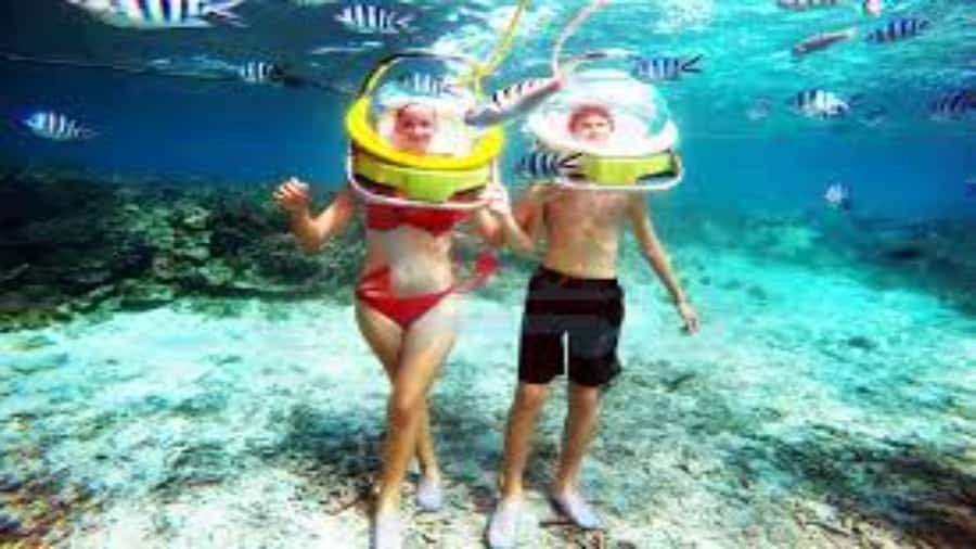 Walking under the sea in Mauritius with transfer - Walking between corals and fish